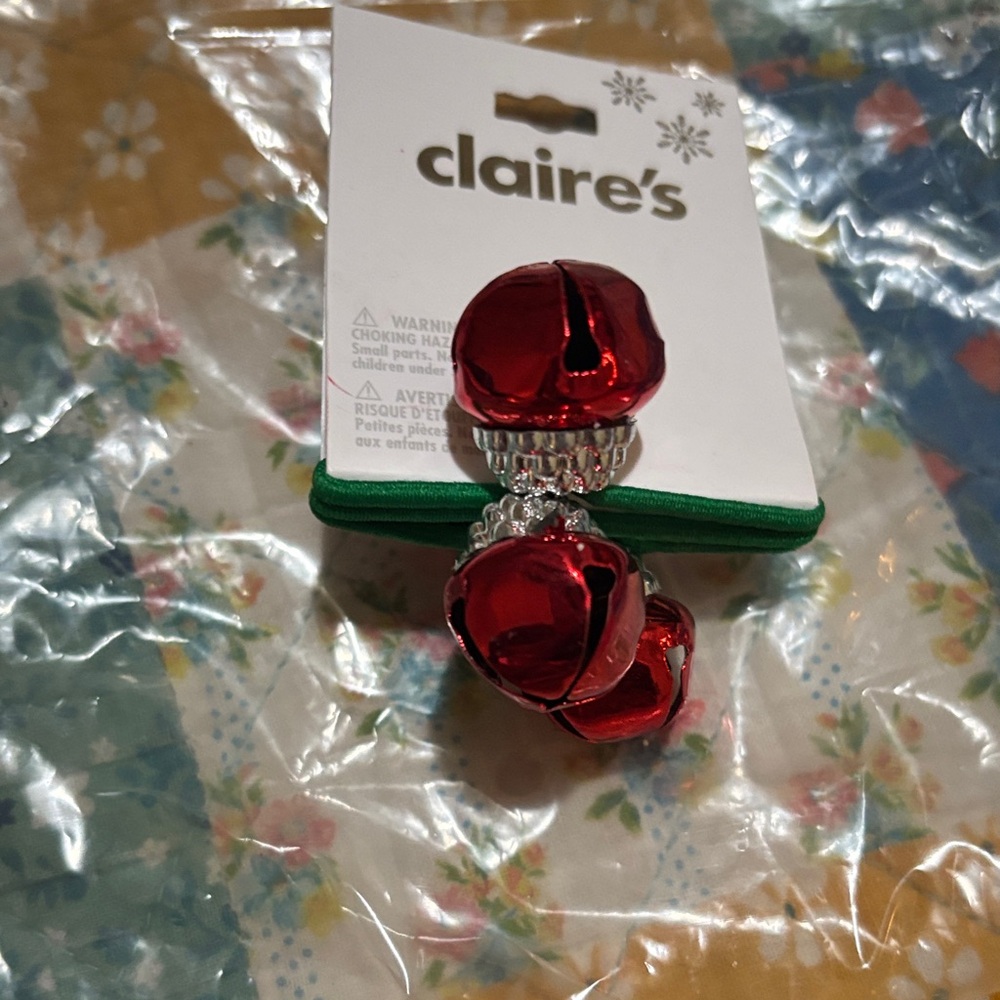 Claire's Festive Red Bell Hair Accessory